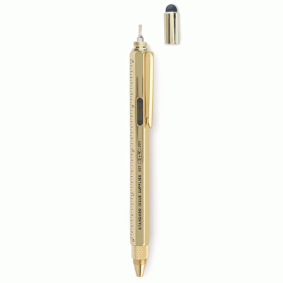 GENTLEMEN'S HARDWARE Çok Fonksiyonlu Tükenmez Kalem Gold