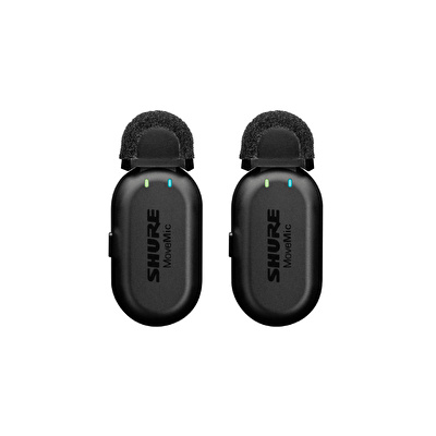 SHURE MoveMic Two Receiver Kit İki kanal Kablosuz Yaka Mikrofonu(Alıcı Dahil)