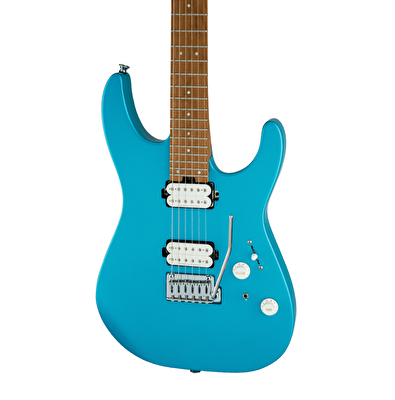 Charvel Pro-Mod DK24 HH 2PT Karamelize Akçaağaç Klavye Matte Blue Frost Elektro Gitar