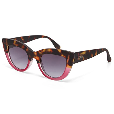 OKKIA Claudia Big Cat Güneş Gözlüğü Pink Havana