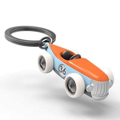 METALMORPHOSE Vintage Yarış Arabası Anahtarlık