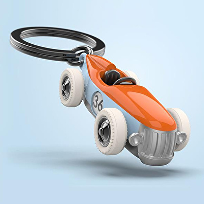 METALMORPHOSE Vintage Yarış Arabası Anahtarlık