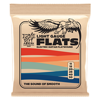 Ernie Ball Ernie Ball Light Flatwound Elektro Gitar Teli - 11-50