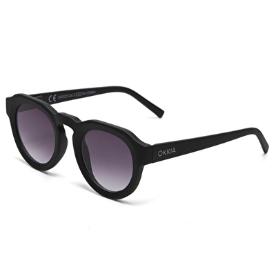 OKKIA Zeno Round Unisex Güneş Gözlüğü Siyah