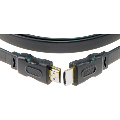 Klotz AWG28 HDMI Plug A Düz Yüksek Hızlı ve Ethernetli 2mt HDMI Yassı Kablo