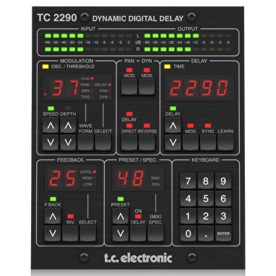 TC Electronic TC2290-DT Dinamik Delay Plug-In  Masa Üstü Kontrol Arayüzü
