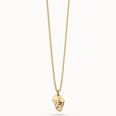 CHOCLI 18 Ayar Altın Kaplama Skull Kolye