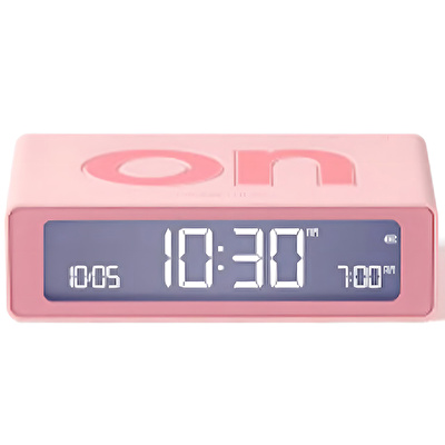 LEXON Flip Mini Şarj Edilebilir Alarm Saat  Pembe