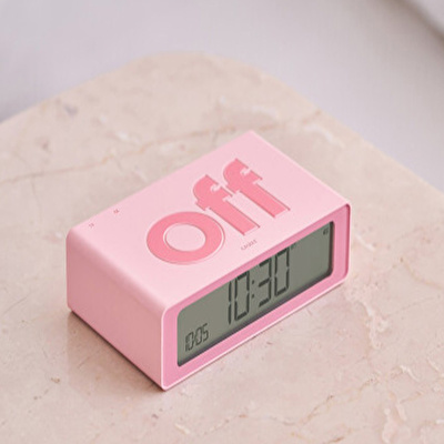 LEXON Flip Mini Şarj Edilebilir Alarm Saat  Pembe