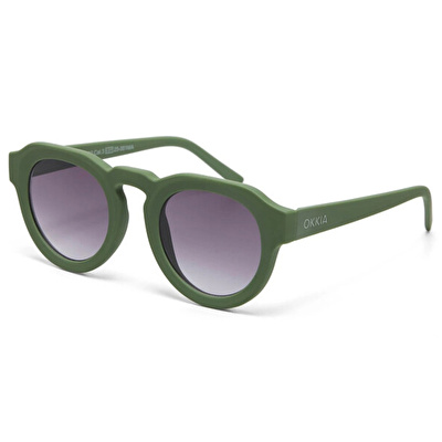 OKKIA Zeno Round Unisex Verde Güneş Gözlüğü Siyah Degrade