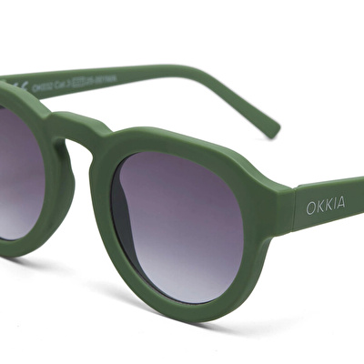 OKKIA Zeno Round Unisex Verde Güneş Gözlüğü Siyah Degrade