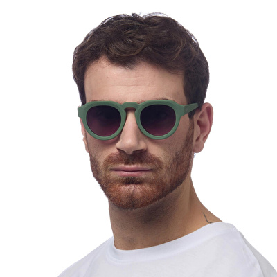 OKKIA Zeno Round Unisex Verde Güneş Gözlüğü Siyah Degrade