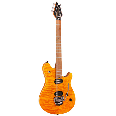 EVH Wolfgang WG Standard QM Baked Akçaağaç Klavye Transparent Amber Elektro Gitar