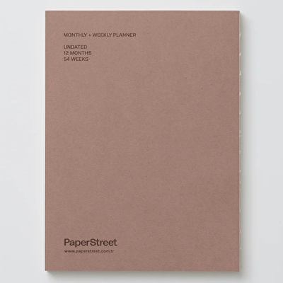 PAPER STREET Everyday Planner - Cacao Defter