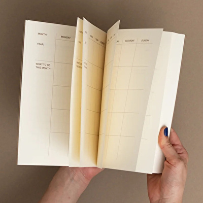 PAPER STREET Everyday Planner - Cacao Defter