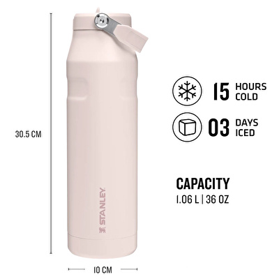 STANLEY The IceFlow™ Bote Flip Straw 2.0 1.06L / 36oz Rose Quartz