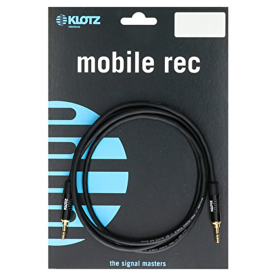 Klotz Pro Altın Uçlu Mini Jack Stereo AUX Kablo 0,6m Siyah