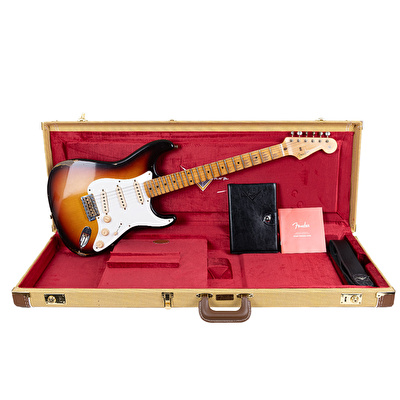 Fender Custom Shop 1958 Stratocaster Relic Akçaağaç Klavye Faded Aged Chocolate 3 Color Sunburst Elektro Gitar