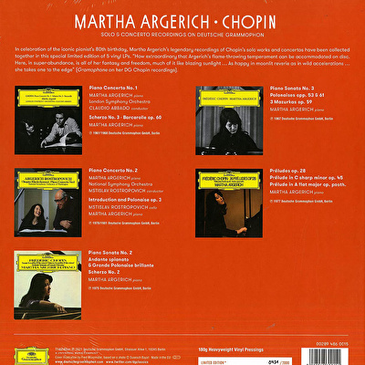 Chopin, Martha Argerich – Solo & Concerto Recordings On Deutsche Grammophon