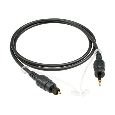 Klotz LWL Profesyonel TOSLINK-Optical Mini Jack Siyah 5mt Dijital Optik Ses Kablosu