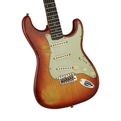Fender Custom Shop LTD 1962 Stratocaster Heavy Relic Aged Cherry Sunburst Elektro Gitar