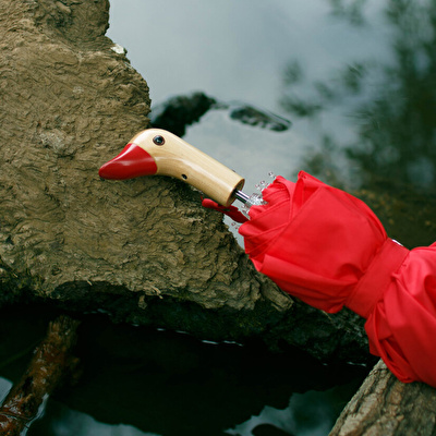 DUCKHEAD DUCK Original Kompakt Şemsiye - Kırmızı