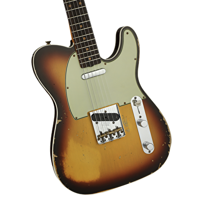 Fender Custom Shop LTD 1960 Telecaster Custom Heavy Relic Chocolate 3 Ton Sunburst Elektro Gitar