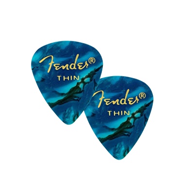 Fender 351 Shape Premium İnce 12'li Paket Ocean Turquoise Pena