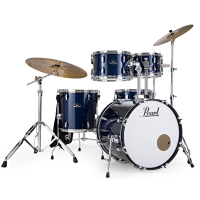 PEARL RS505BC/C743 Roadshow Royal Blue Metallic 5 Parça (20B/10T/12T/14F/14S) Aksamlı ve Sabian Zilli Akustik Davul Seti