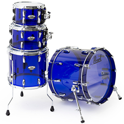 PEARL CRB504P/C742 Crystal Beat Blue Sapphire 4 Parça (20B/10T/12T/14F) Akustik Davul Seti