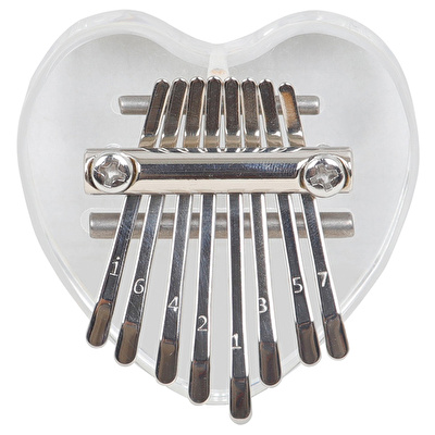 YOGIXO Mini Kalimba 8 Notalı - Akrilik Kalp
