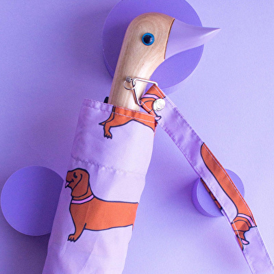 ORIGINAL DUCKHEAD Duck Kompakt Şemsiye Dachshund Purple