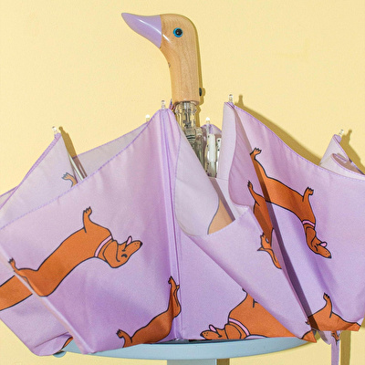 ORIGINAL DUCKHEAD Duck Kompakt Şemsiye Dachshund Purple