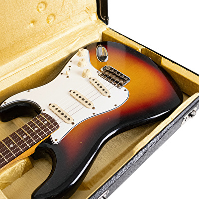Fender Custom Shop 1961 Stratocaster Heavy Relic Black Super Faded Aged 3 Ton Sunburst Elektro Gitar