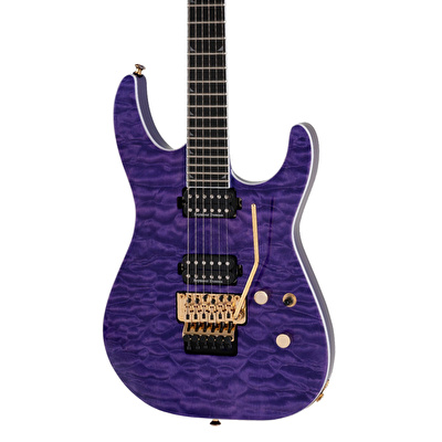 Jackson Pro Serisi Soloist SL2Q MAH Abanoz Klavye Trans Purple Elektro Gitar