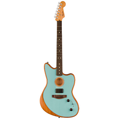 Fender Acoustasonic Player Jazzmaster Gülağacı Klavye Ice Blue w/Gig Bag Elektro Akustik Gitar
