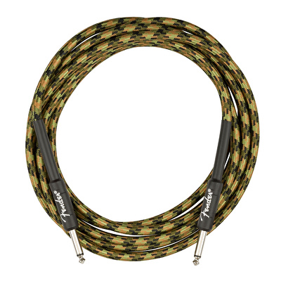 Fender Professional Series Cable Straight/Straight 18.6’ Woodland Camo Kablo