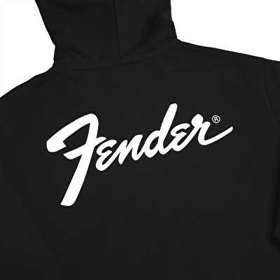 FENDER® Transition Logo Fermuarlı Siyah Hoodie