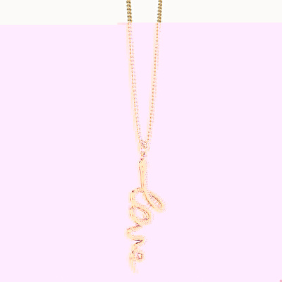 CHOCLI 18 Ayar Altın Kaplama Love Snake Kolye
