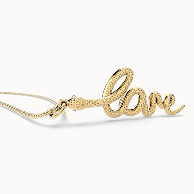 CHOCLI 18 Ayar Altın Kaplama Love Snake Kolye