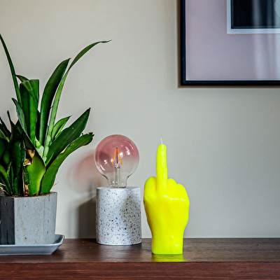 CANDLE HAND F*ck You Mum Neon Sarı