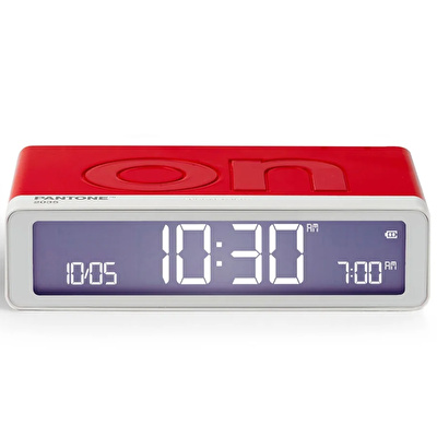 LEXON x Pantone Flip Klasik Şarj Edilebilir Alarm Saat Kırmızı