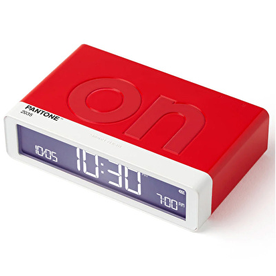 LEXON x Pantone Flip Klasik Şarj Edilebilir Alarm Saat Kırmızı