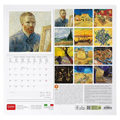 LEGAMI Duvar Takvimi 2025 - Sanat - Vincent Van Gogh