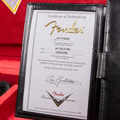 FENDER Custom Shop 1964 Telecaster Relic Aged Fiesta Red Elektro Gitar