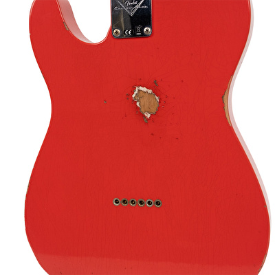 FENDER Custom Shop 1964 Telecaster Relic Aged Fiesta Red Elektro Gitar