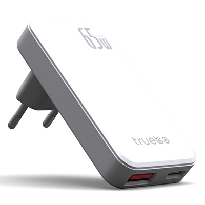 TRUEBO MaxSlim 65W GaN Şarj Aleti - Beyaz
