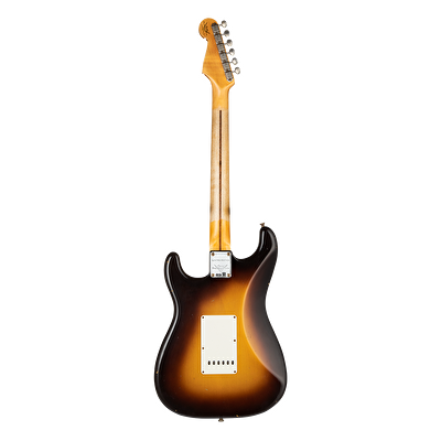 Fender Custom Shop W21 Limited Edition 1957 Stratocaster Journeyman Relic Akçaağaç Klavye Wide Fade Chocolate 2 Tone Sunburst Elektro Gitar