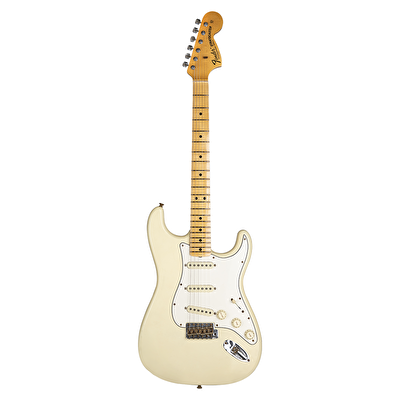 Fender Custom Shop S21 Limited Edition 1969 Stratocaster Bone-Tone PUs Journeyman Relic Akçaağaç Klavye Faded Aged Vintage White Elektro Gitar