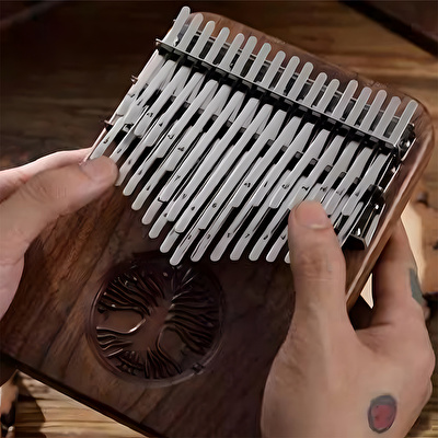 YOGIXO Profesyonel Kalimba Oyma Hayat Ağacı 34 Notalı